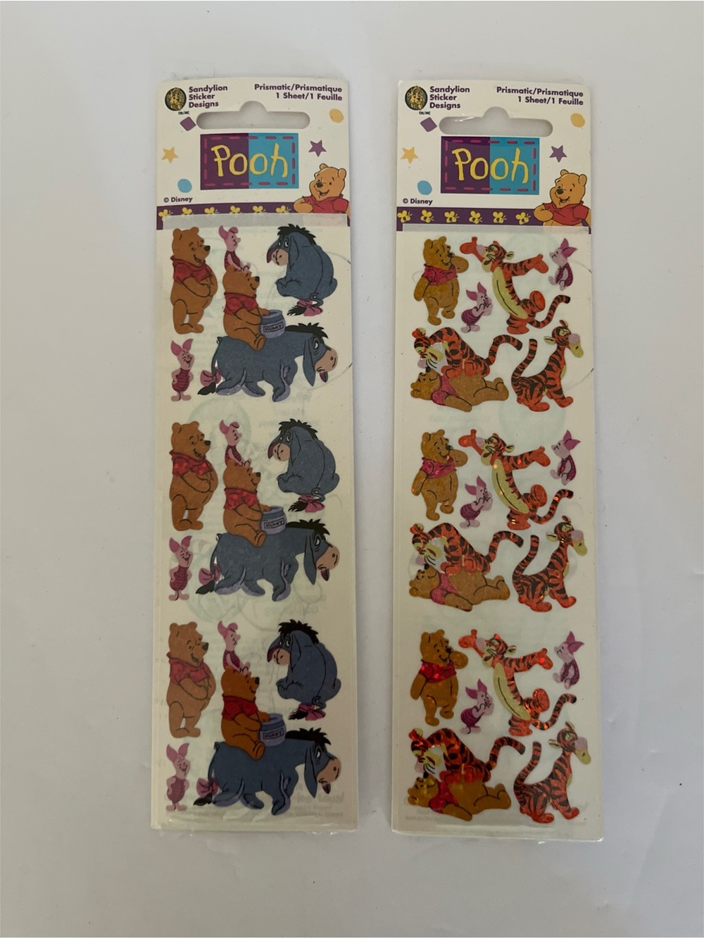 Vintage Sandylion Winnie The Pooh Sticker Sheets Set of 2
